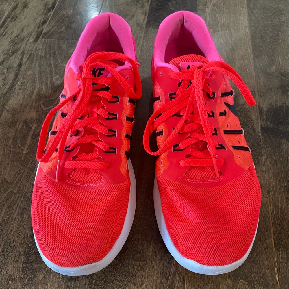 NIKE Women’s Running Sneakers Size 9 1/2 Pink Orange - Picture 3 of 7